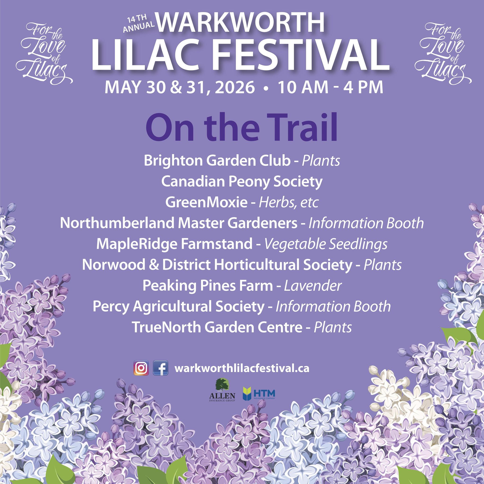 Warkworth Lilac Festival is coming up soon!